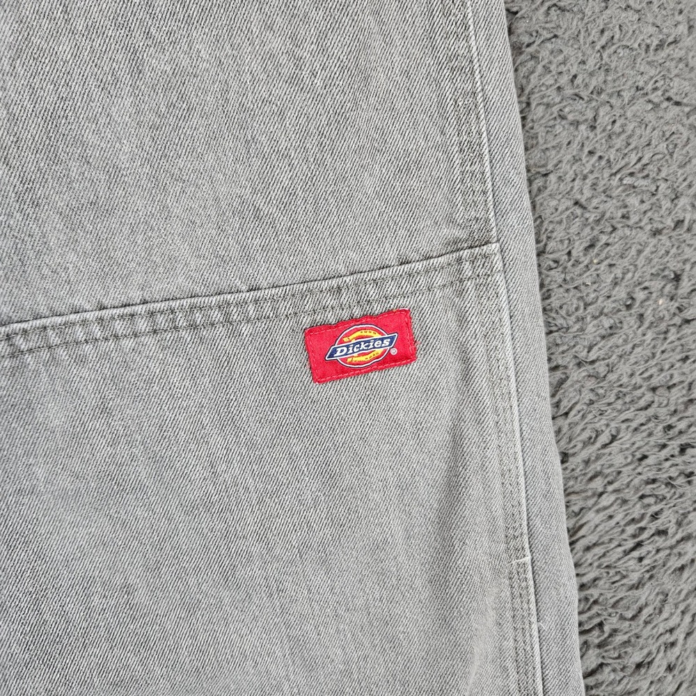 Dickies Mens Double Knee Work Gray Loose Denim Jeans 30x30 - Picture 2 of 12